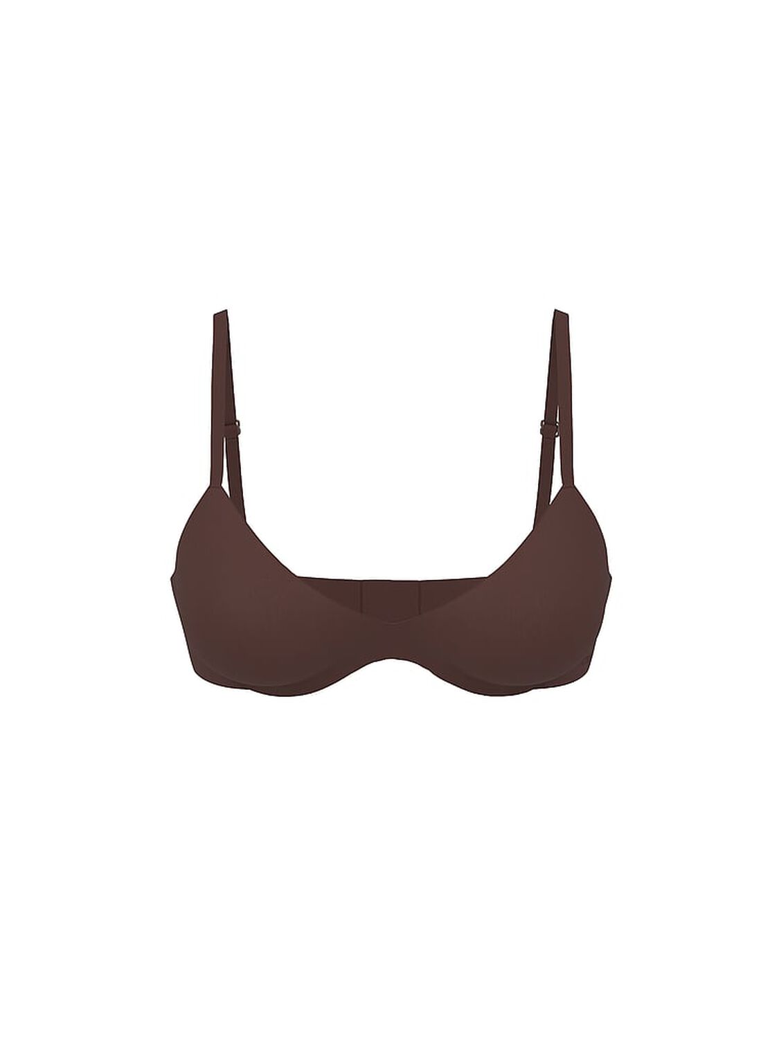 vs Body By Victoria FlexFactor Lightly Lined Plunge Demi Bra Ganache 1 of 2 