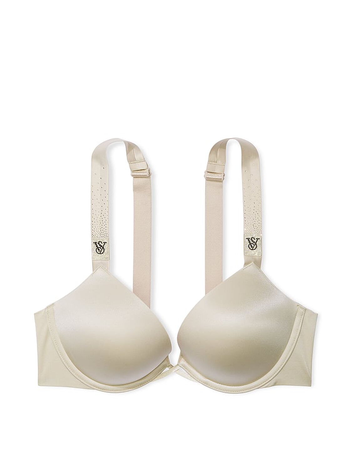 vs Very Sexy Bombshell Add-2-Cups Scattered Shine Strap Push-Up Bra Classic Sandstone 3 of 4 