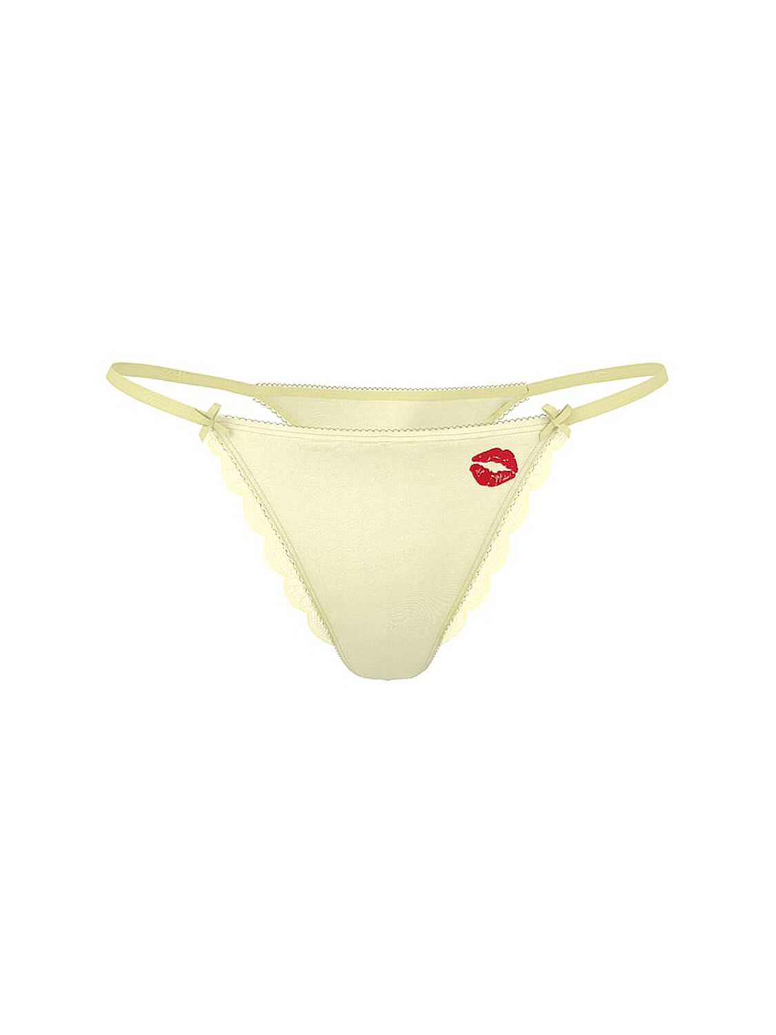 vs Victoria's Secret Tease Satin Kiss High-Leg Thong Panty Lemonade 3 of 4 