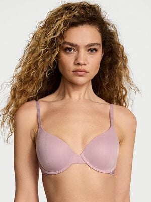 Pointelle Logo Lightly Lined Demi Bra