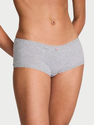 Cotton Lace-Trim Boyshort Panty