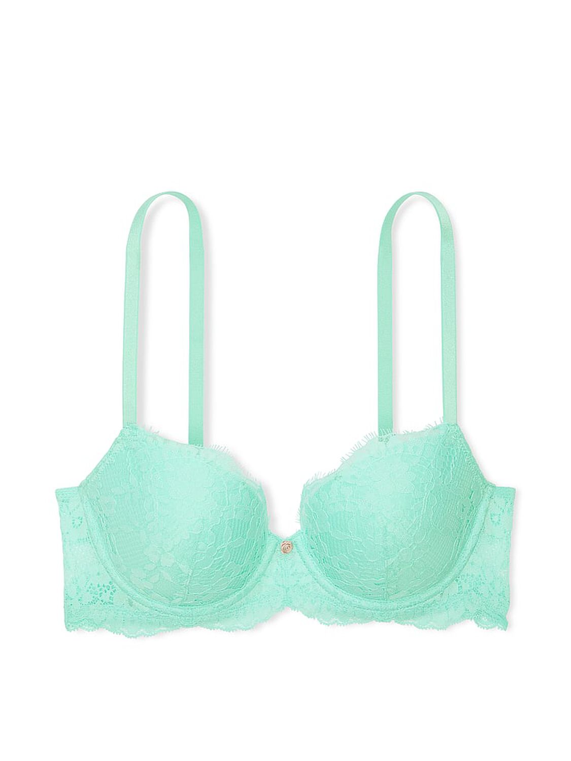 vs Dream Angels Lace Lightly Lined Classic Coverage Demi Bra Waterfall 3 of 4 