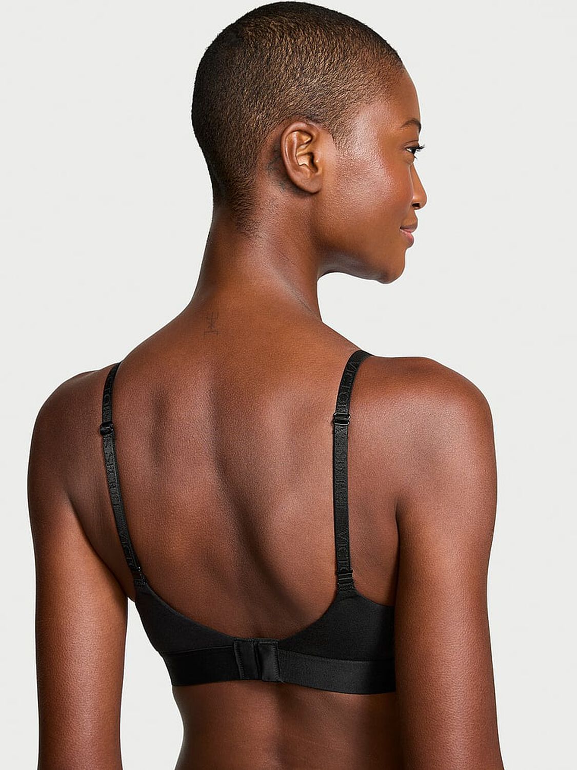 vs The T-Shirt Shine Patch Lightly Lined Demi Bra Black 2 of 4 