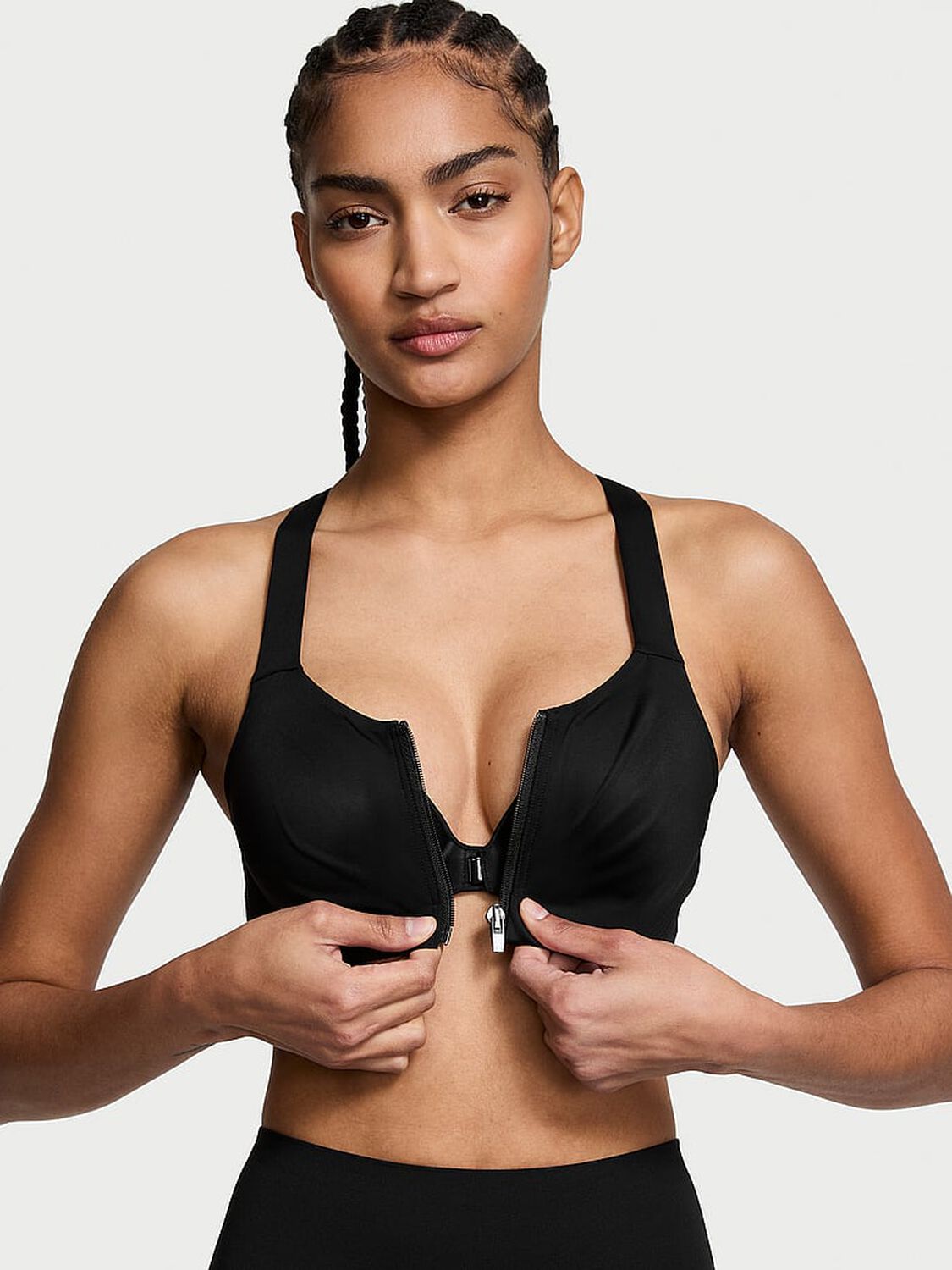 vs Vsx Knockout Front-Close Sports Bra Black 1 of 4 