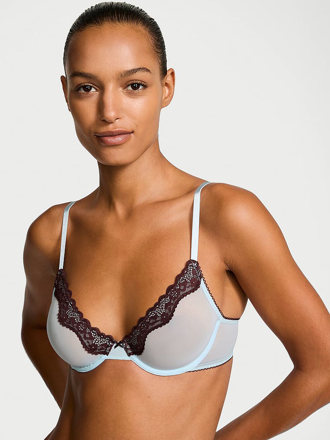 vs Victoria's Secret Tease Unlined Demi Bra Light Blue 4 of 4 