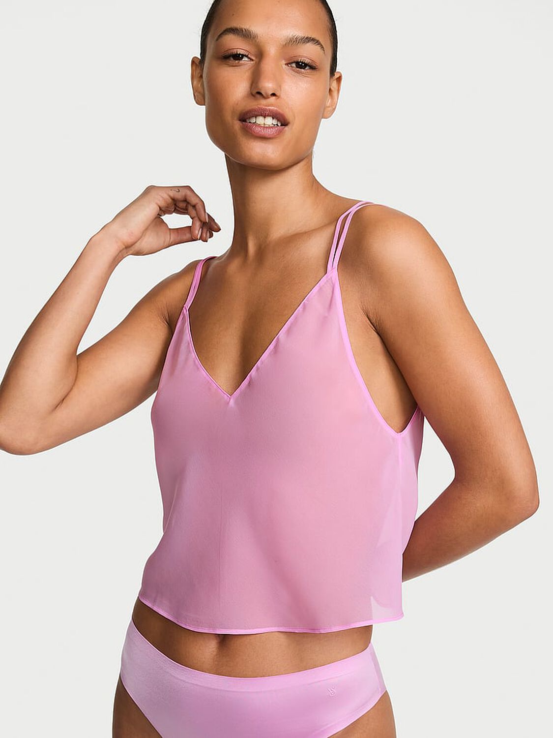 vs Victoria's Secret Chiffon Cami Lilac Shimmer 1 of 3 