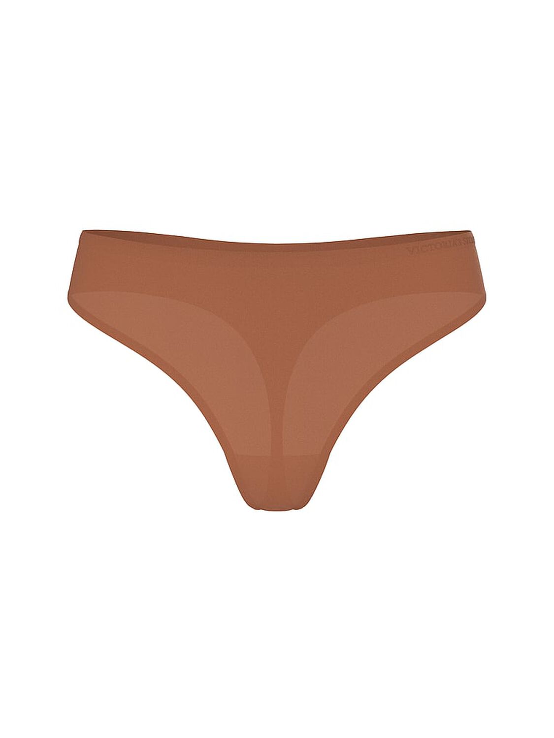 vs Body By Victoria Body by Victoria Flex Mid-Rise Thong Panty Caramel 3 of 3 