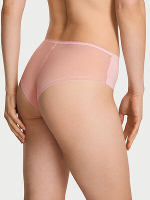 No-Show Sheer Logo Cheeky Panty