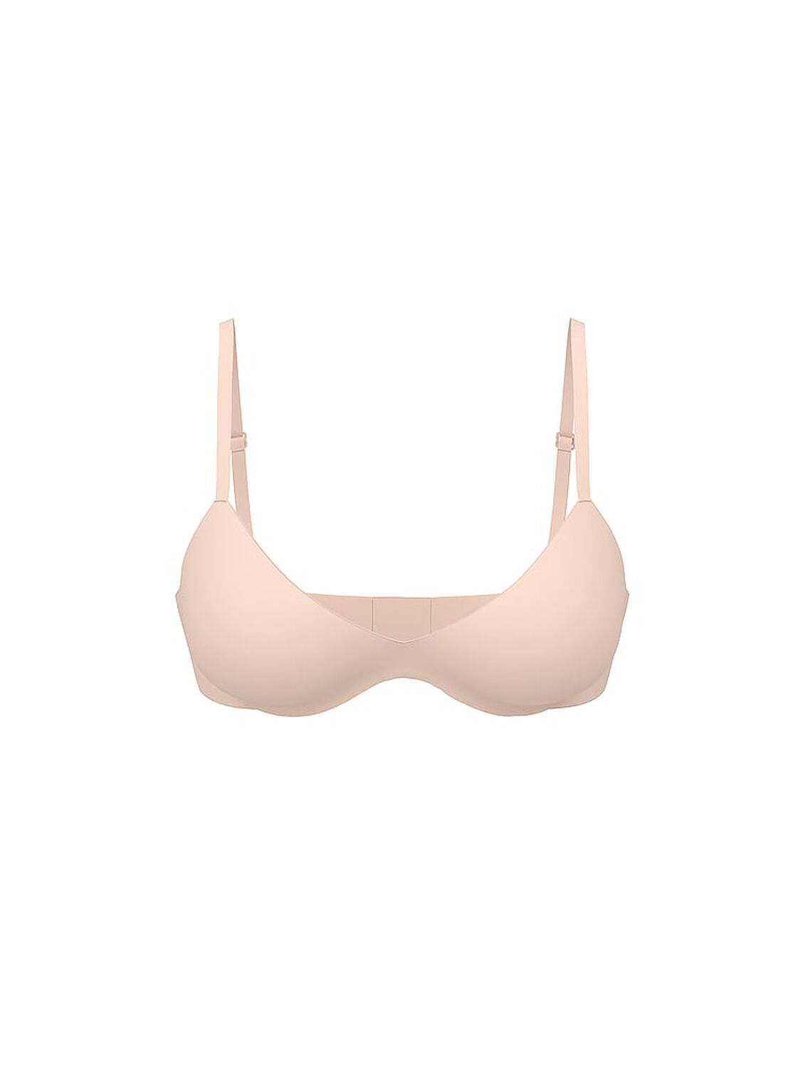vs Body By Victoria FlexFactor Lightly Lined Plunge Demi Bra Marzipan 1 of 3 