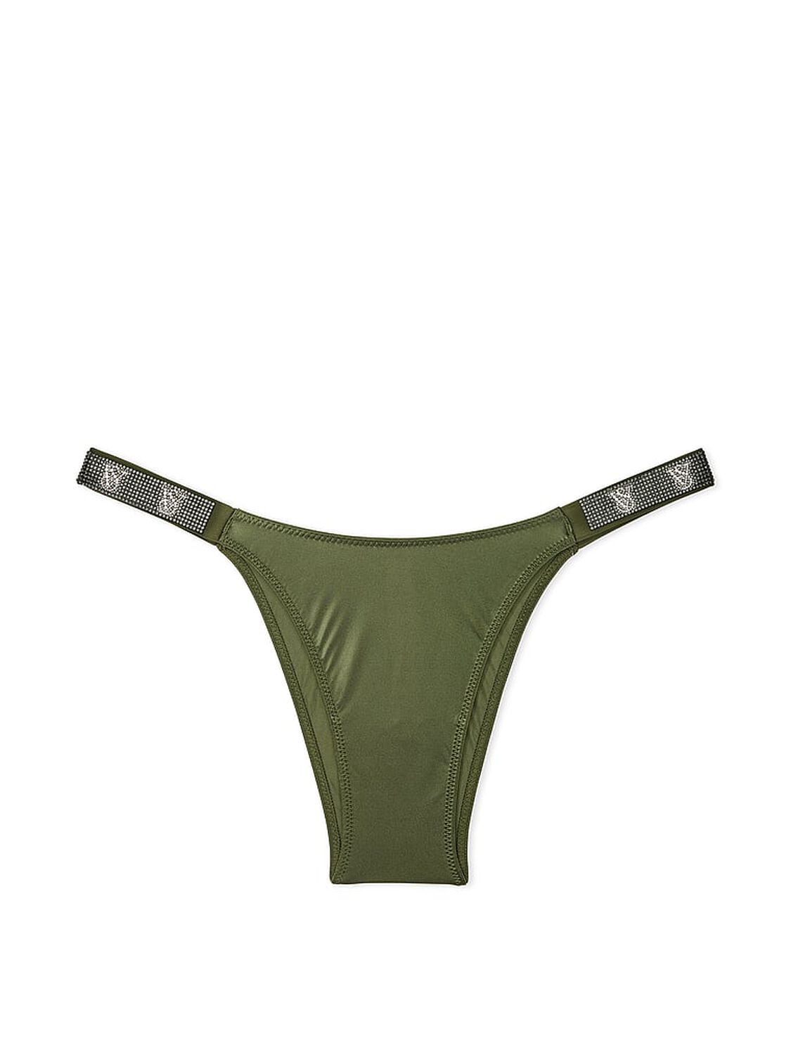 vs Very Sexy Shine Strap Brazilian Panty Woodland Green 1 of 2 