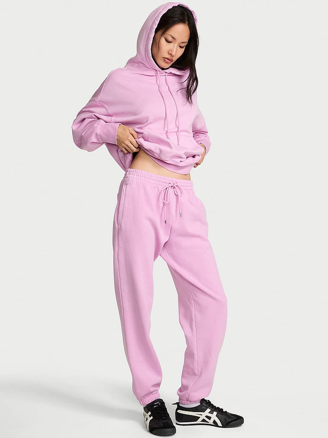 vs Angel Essentials Off-Duty Fleece Jogger Sweatpant Washed Bikini Pink 1 of 4 