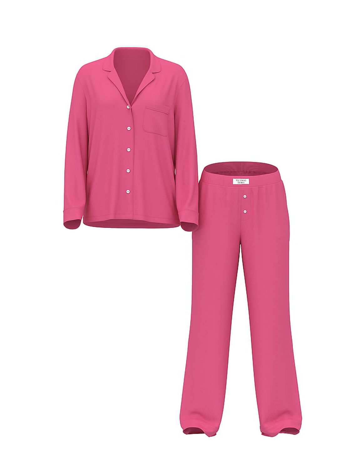 vs Victoria's Secret SoSoft Modal&trade; Ribbed Long Pajama Set Rose Garden 3 of 4 