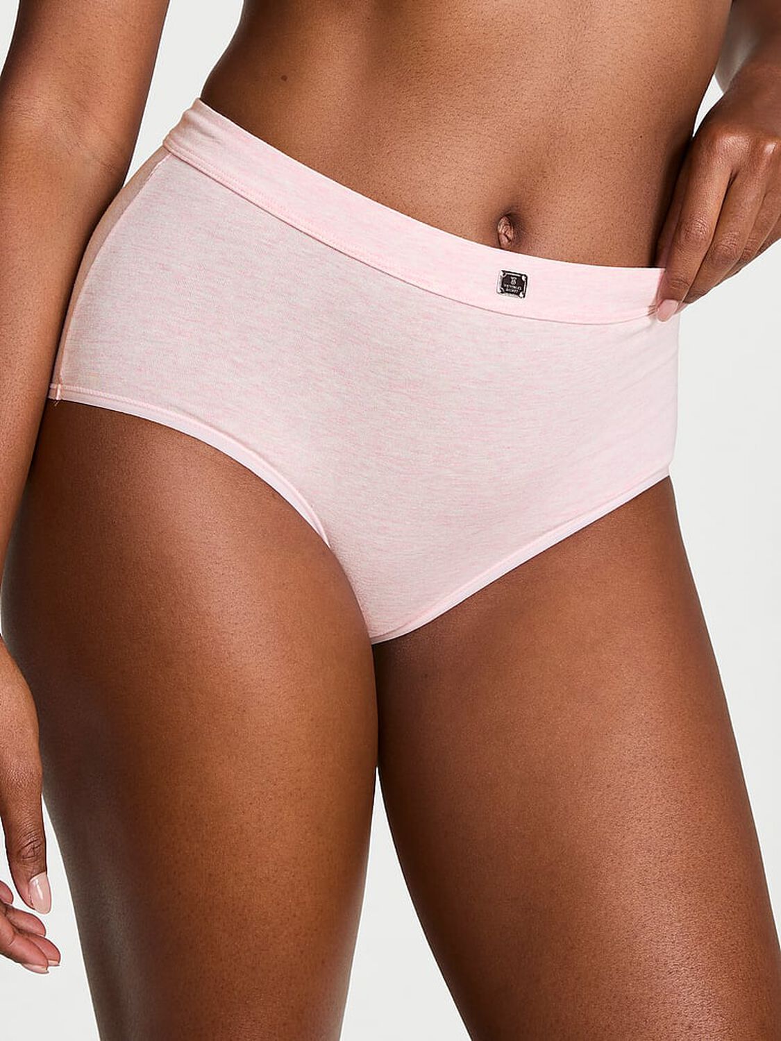 vs Cotton Logo Cotton Modern Brief Panty Heather Pink Petal 3 of 3 