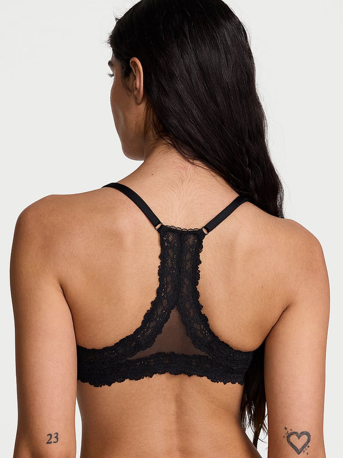 vs Body By Victoria Perfect Shape Lace Racerback Push-Up Bra Black 2 of 3 