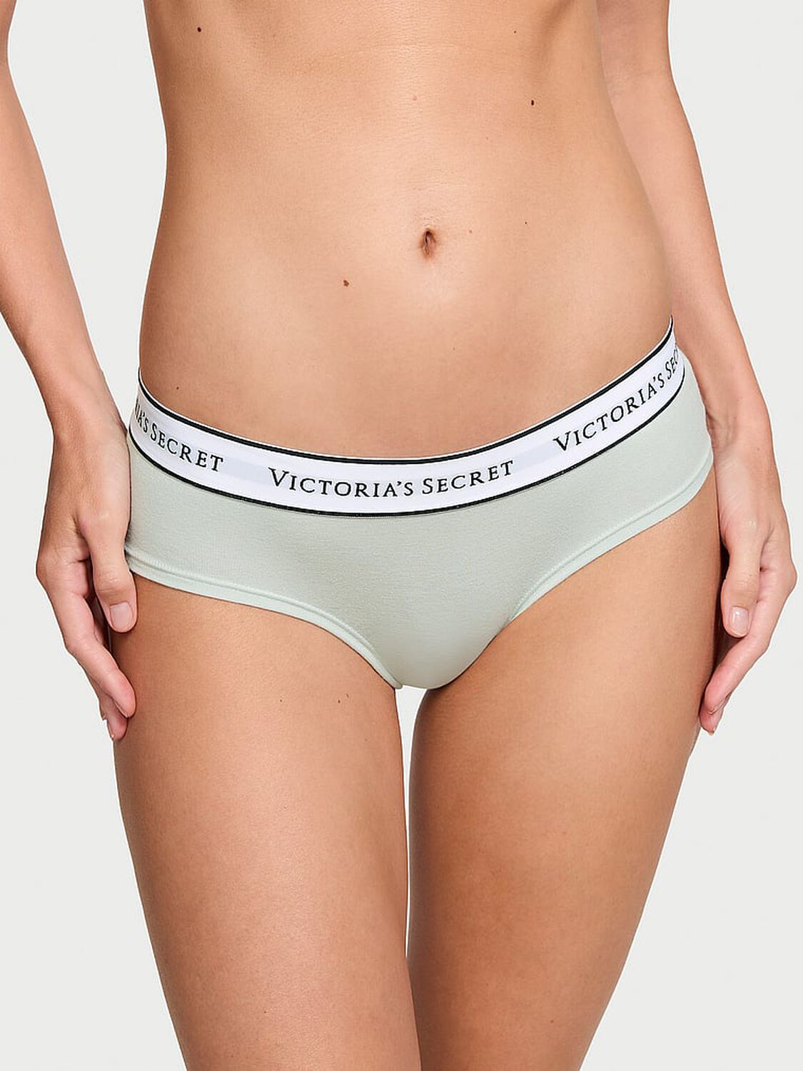 vs Cotton Logo Cotton Cheeky Panty Pale Sky Grey 1 of 3 