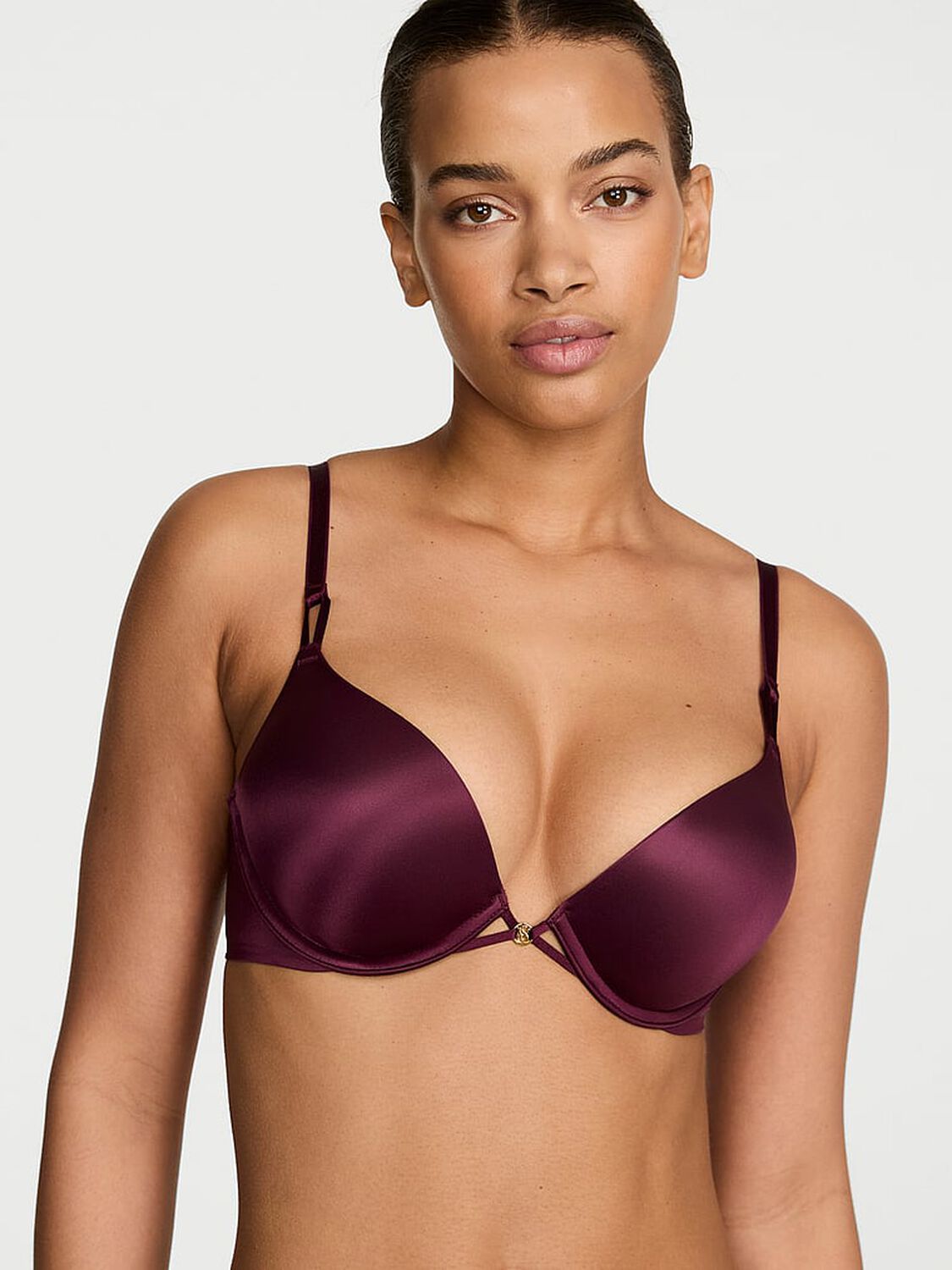vs Very Sexy Bombshell Add-2-Cups Smooth Push-Up Bra Rich Maroon 1 of 3 