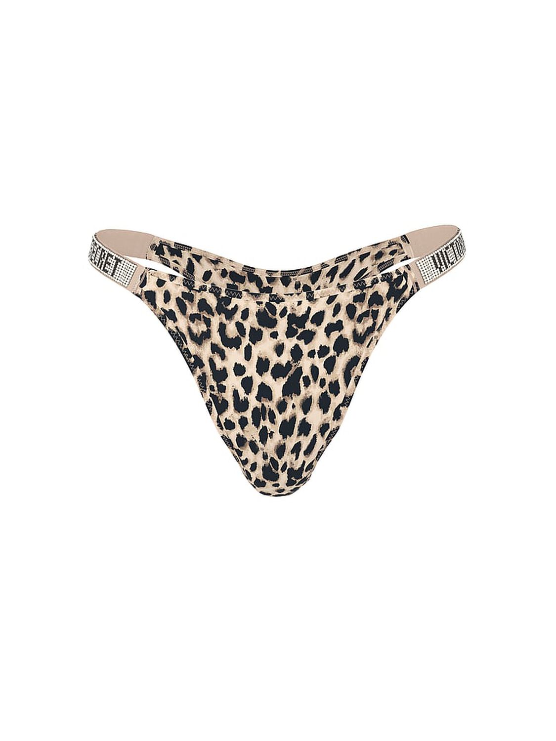 vs Very Sexy Shine Strap Brazilian Panty Nude Leopard 1 of 3 