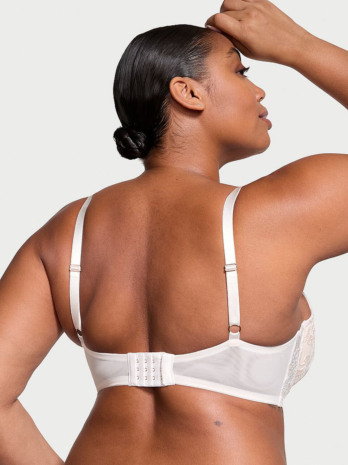 vs Dream Angels Wicked Unlined Boho Floral Embroidery Balconette Bra Coconut White 2 of 4 