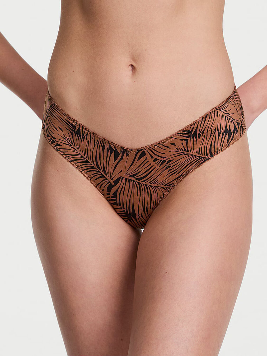 vs Very Sexy Strappy-Back Charm High-Leg Cheeky Panty Cocoa Palms 3 of 3 