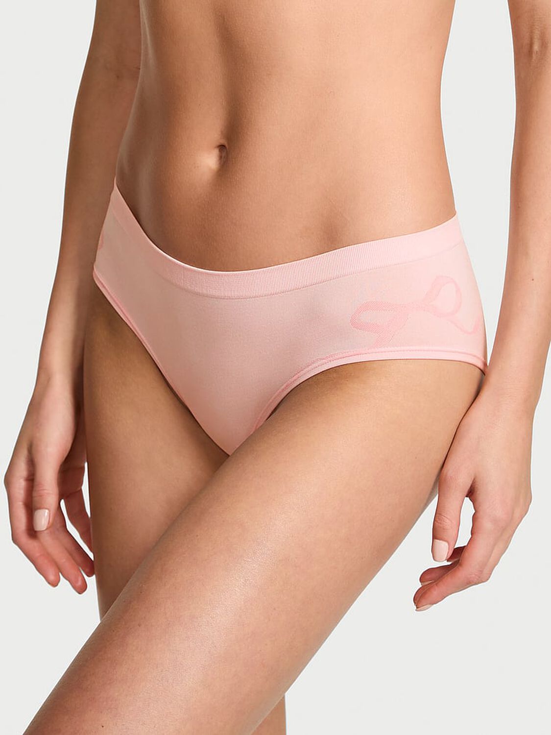 vs Seamless Seamless Bow Hiphugger Panty Angel Pink 1 of 2 