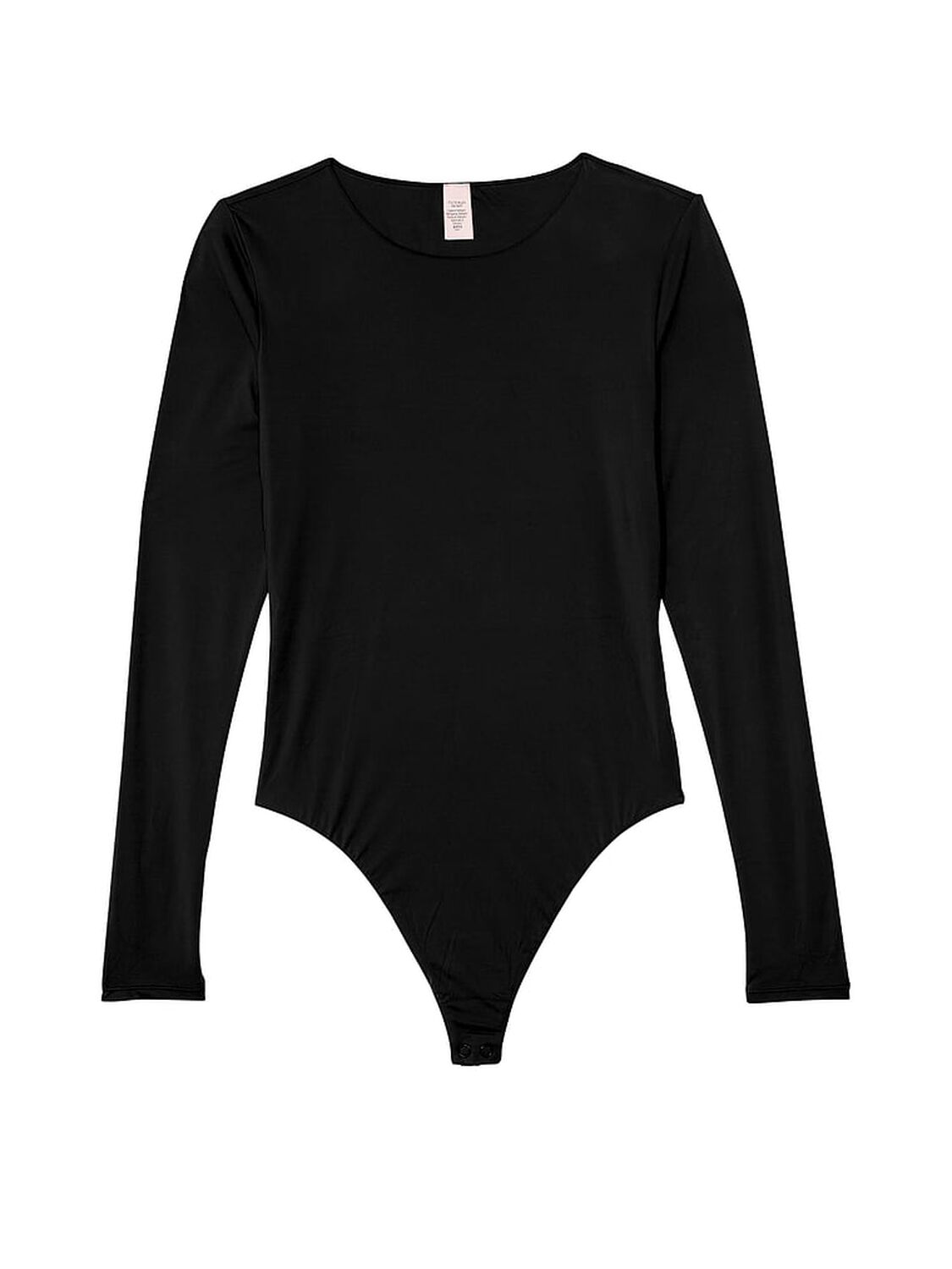 vs Victoria's Secret Bodywear by Victoria with FeatherSoft&trade; Innovation Long-Sleeve Bodysuit Black 3 of 3 