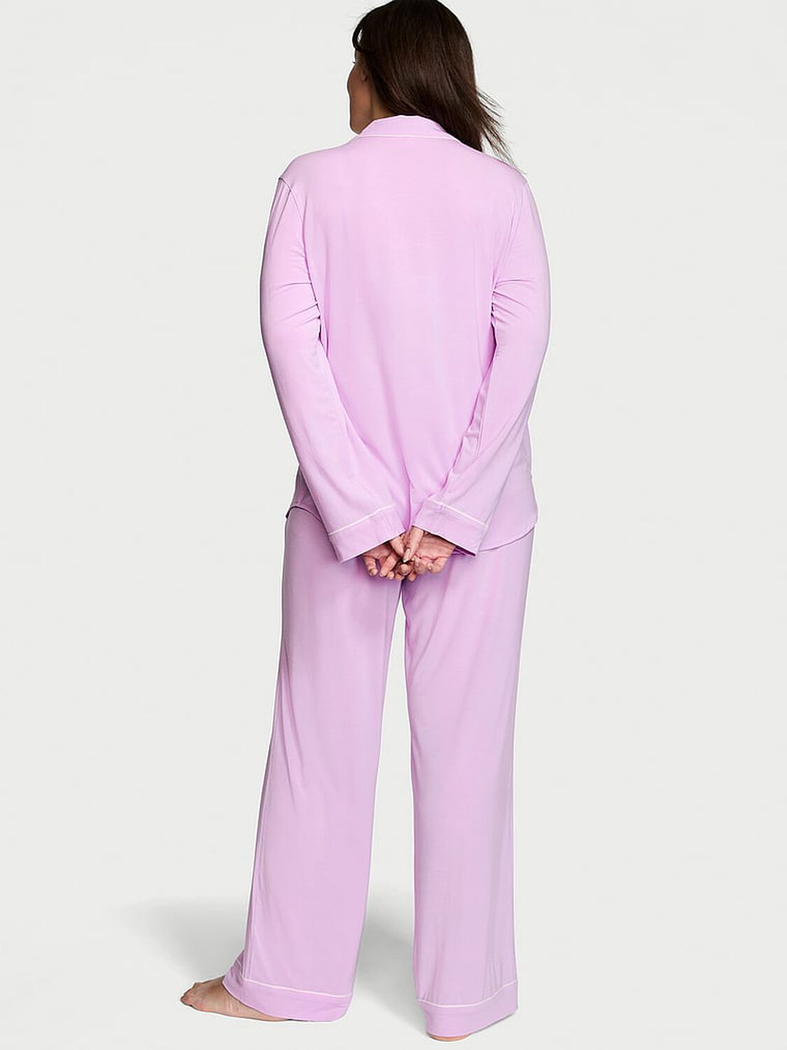 vs Victoria's Secret Modal Long Pajama Set Violet Sugar 2 of 4 