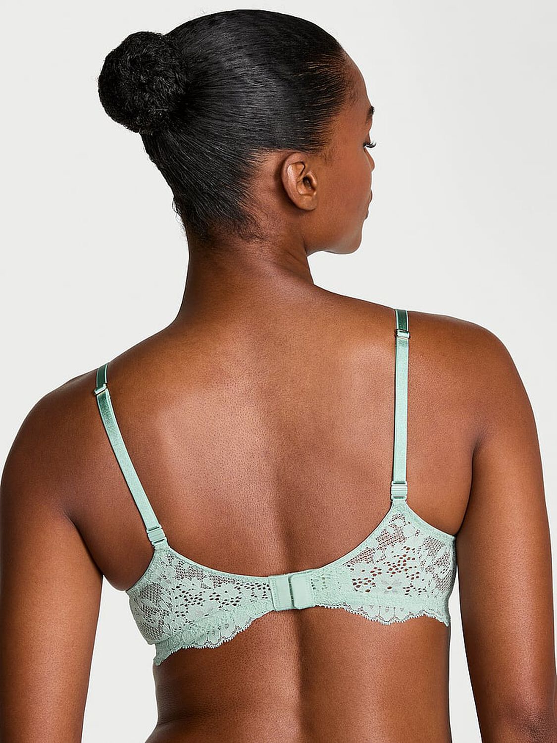 vs Dream Angels Wicked Unlined Lace Balconette Bra Mint Green 1 of 3 