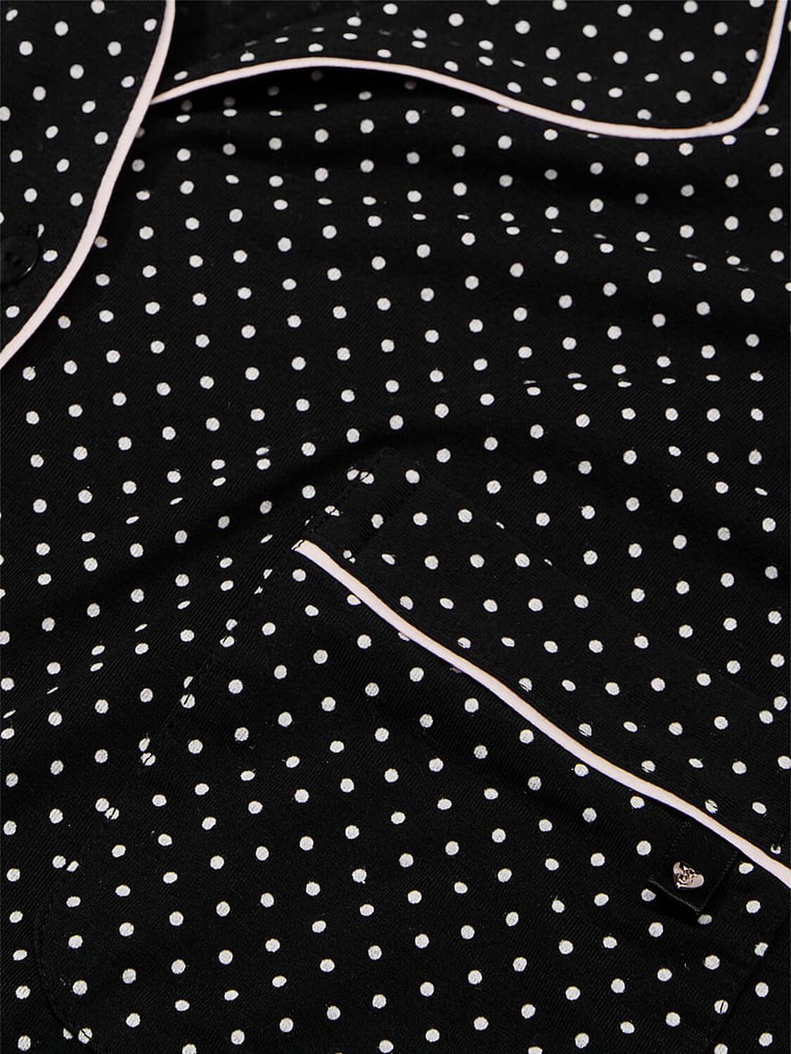 vs Victoria's Secret Modal Long Pajama Set Black Dots 2 of 2 