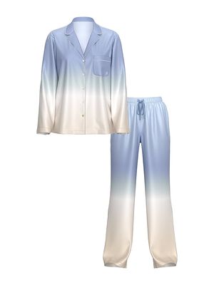 Glazed Satin Ombré Long Pajama Set