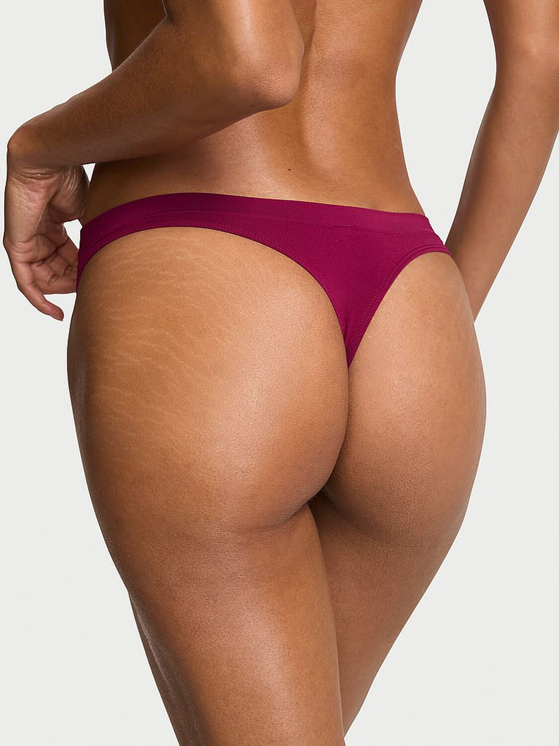 vs Seamless Seamless Sparkle Logo Thong Panty Fresh Jam 2 of 2 