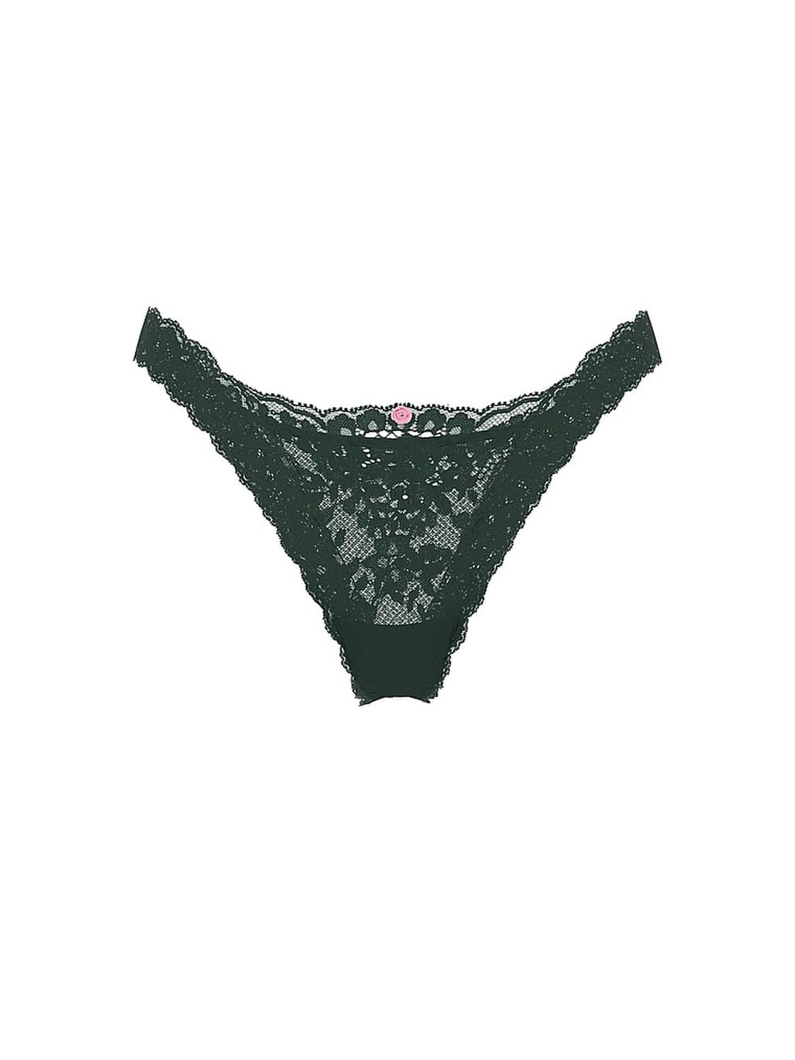 vs Dream Angels Lace Brazilian Panty Cilantro 1 of 2 