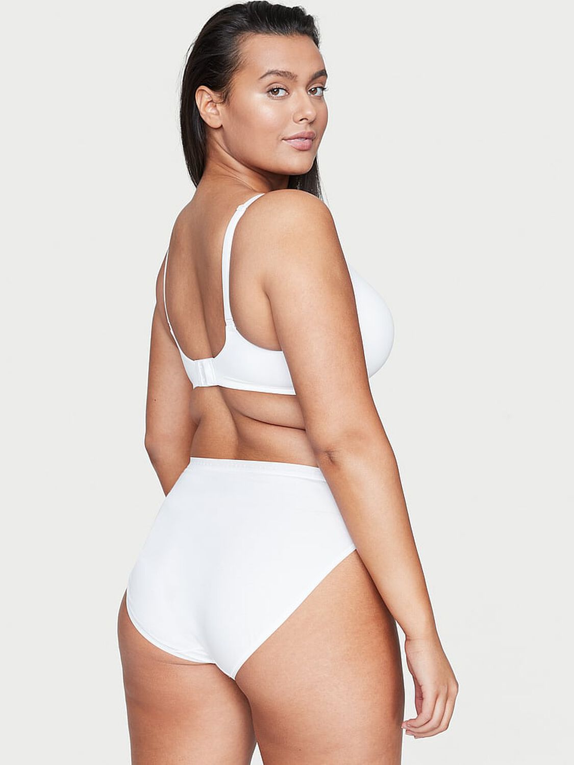 vs Victoria's Secret Stretch Cotton High-Leg Brief Panty Vs White 2 of 3 