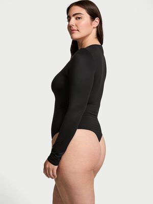 Bodywear by Victoria with FeatherSoft&trade; Innovation Long-Sleeve Bodysuit
