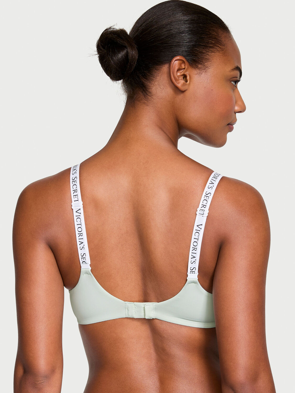 vs The T-Shirt Lightly Lined Demi Bra Pale Sky Grey 2 of 3 