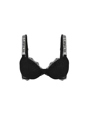 Bombshell Add-2-Cups Shine Strap Rose Lace Push-Up Bra