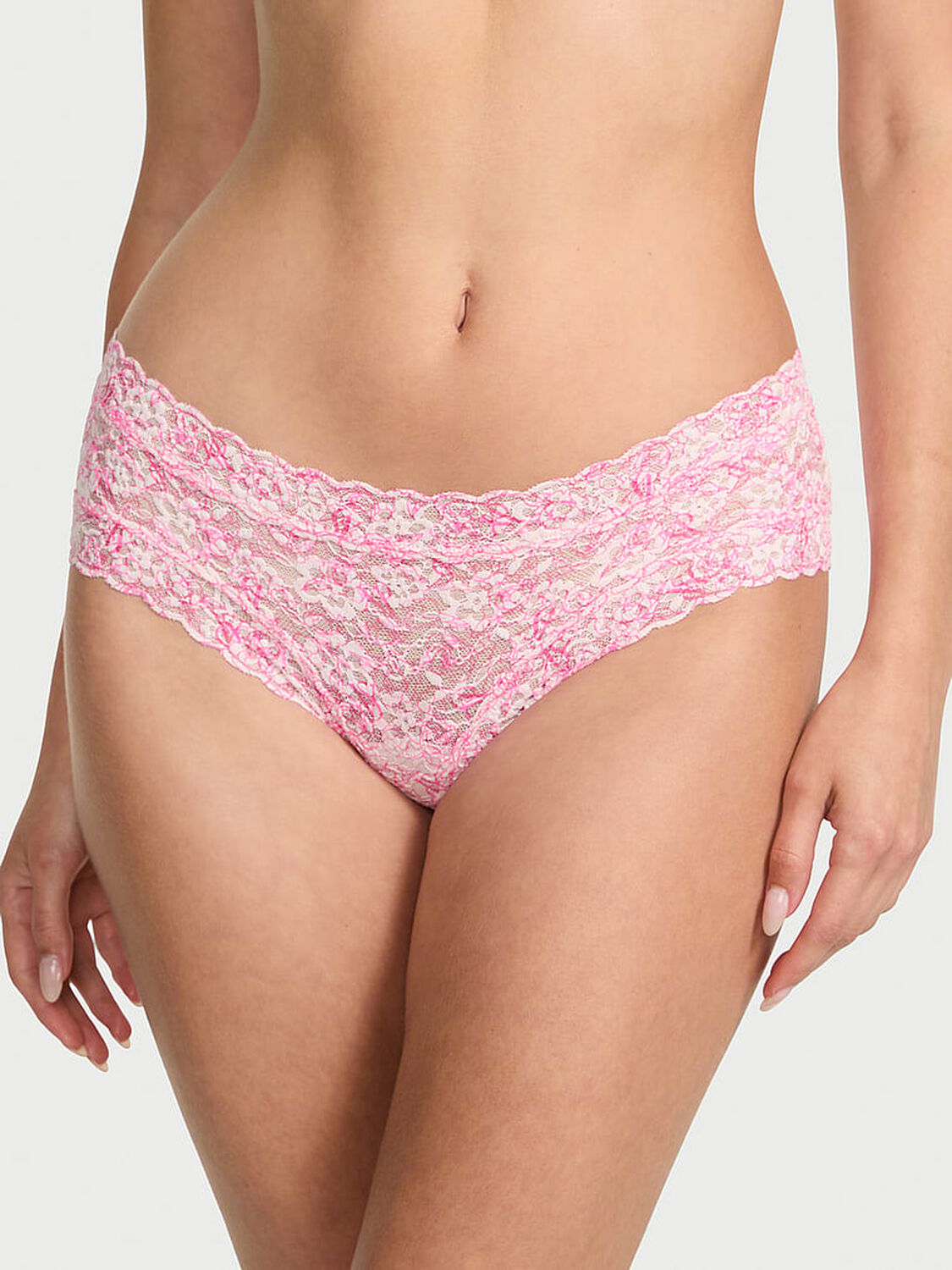 vs The Lacie Lace Cheeky Panty Angel Pink Sketch Floral 1 of 3 