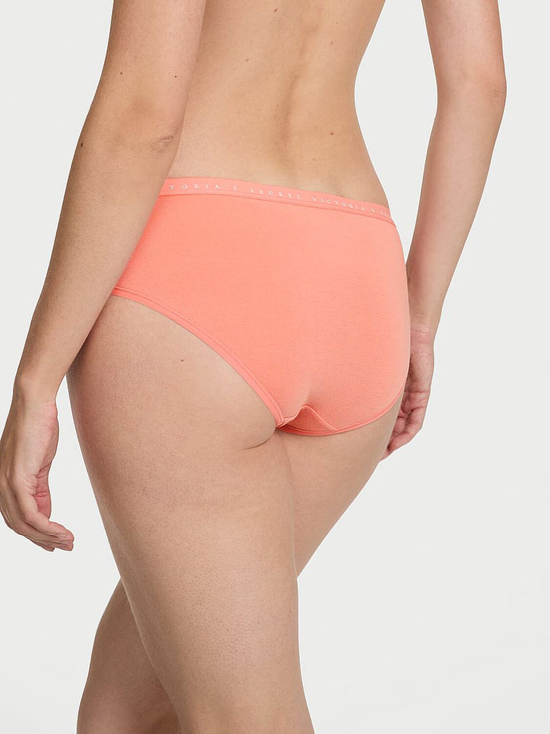 vs Victoria's Secret Stretch Cotton Hiphugger Panty Peach Bellini 2 of 3 