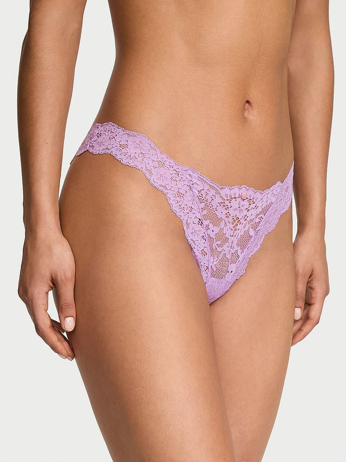 vs Dream Angels Lace Brazilian Panty Alluring Lilac 1 of 2 