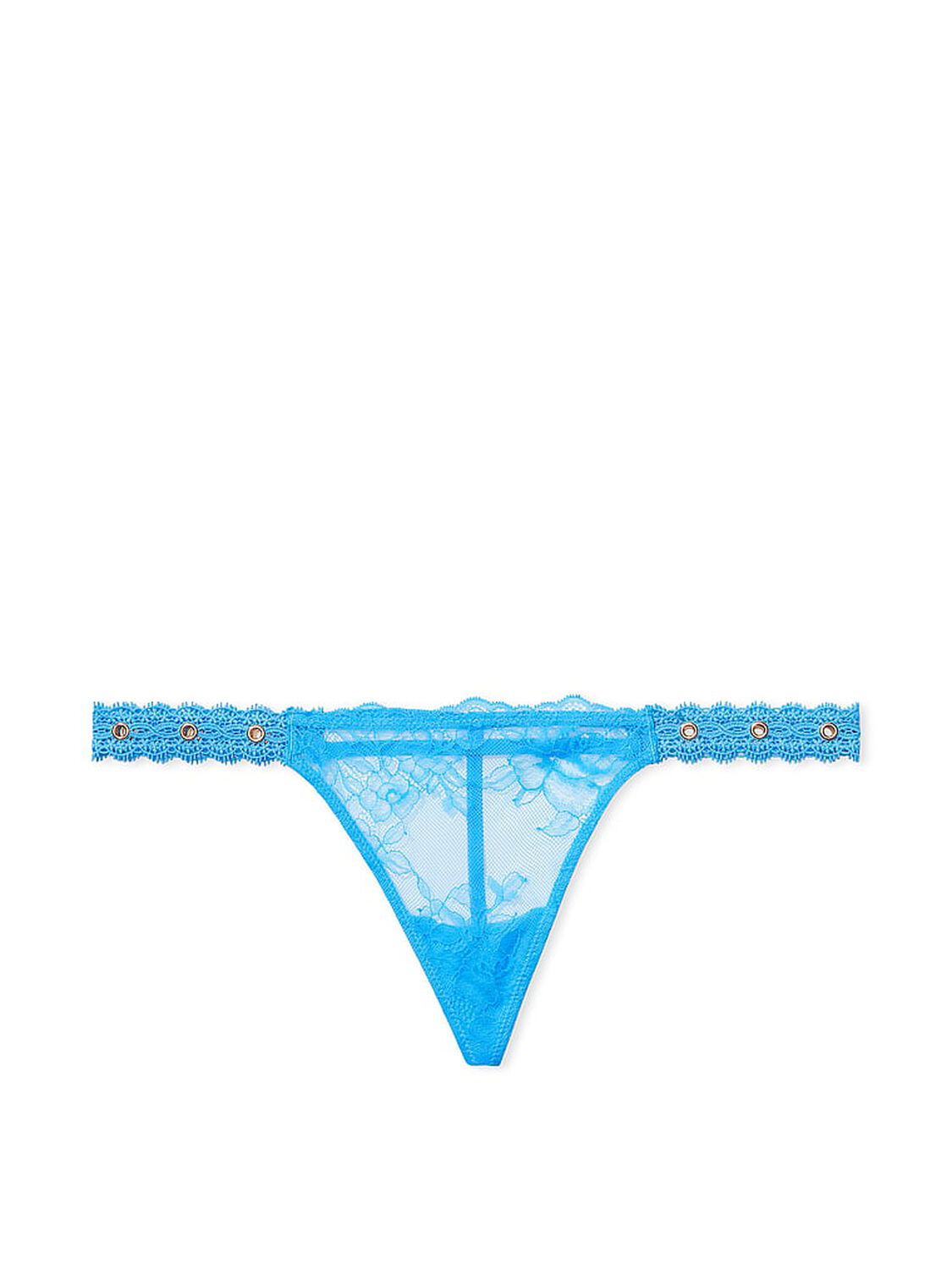 vs Very Sexy Rose Lace & Grommet V-String Panty 3 of 4 