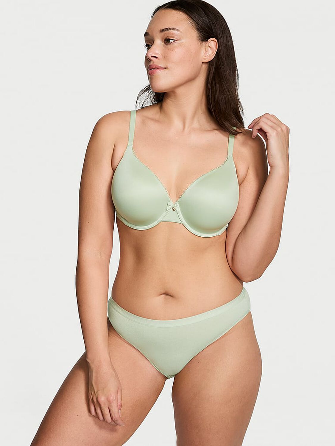 vs Body By Victoria Lightly Lined Full-Coverage Smooth Bra Soft Green 4 of 4 