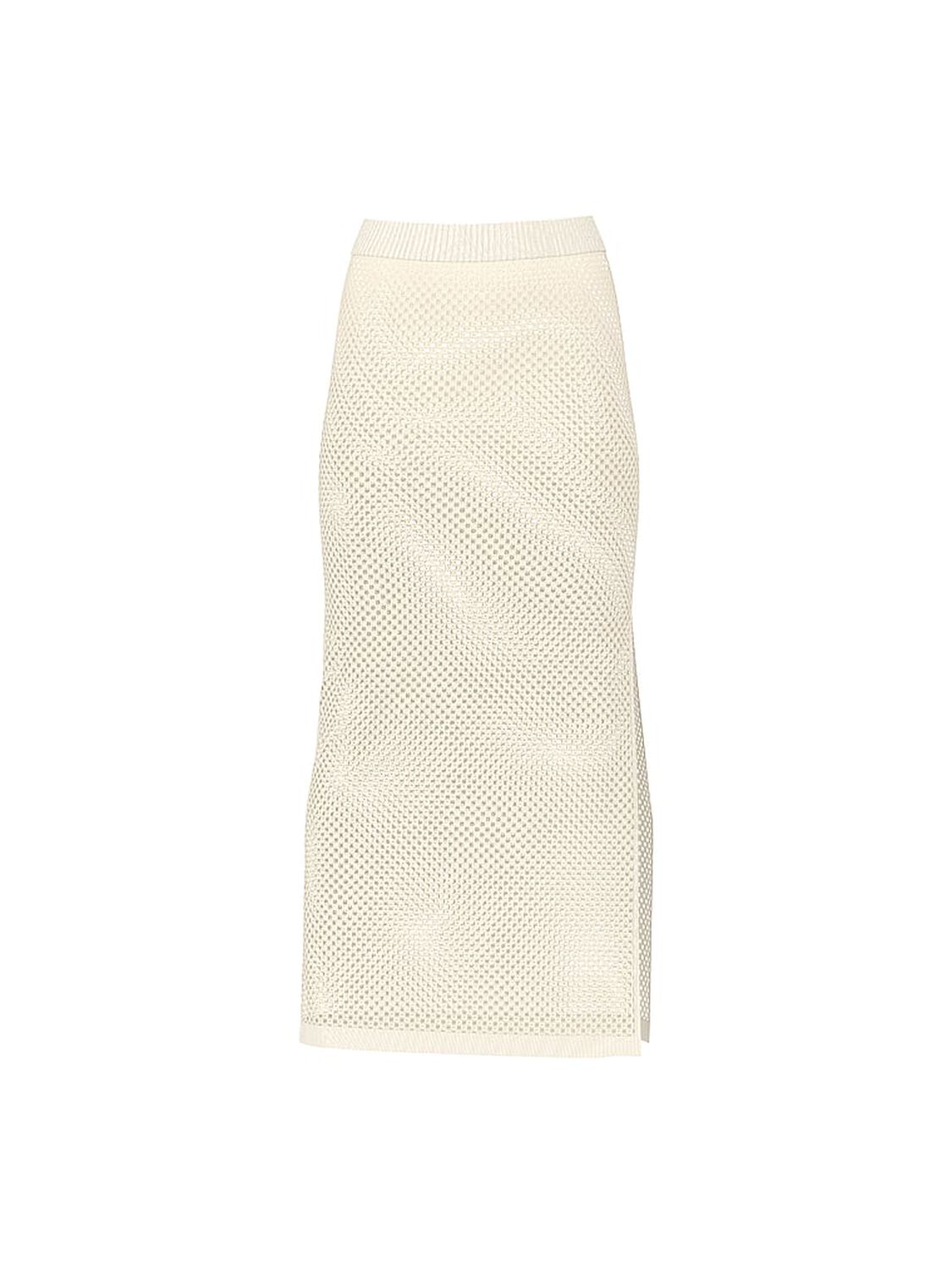 vs Victoria's Secret Swim Crochet Maxi Skirt Pearl White 3 of 3 