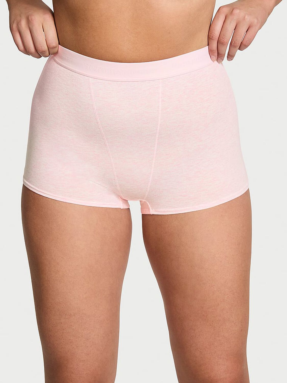 vs Cotton Logo Cotton Hiphugger Panty Heather Pink Petal 1 of 3 
