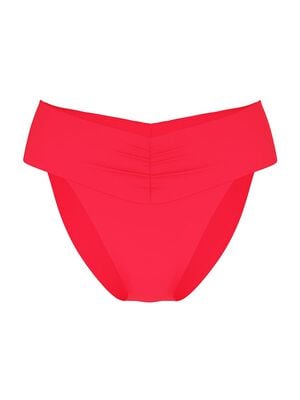 Essential Cinched High-Waist Bikini Bottom