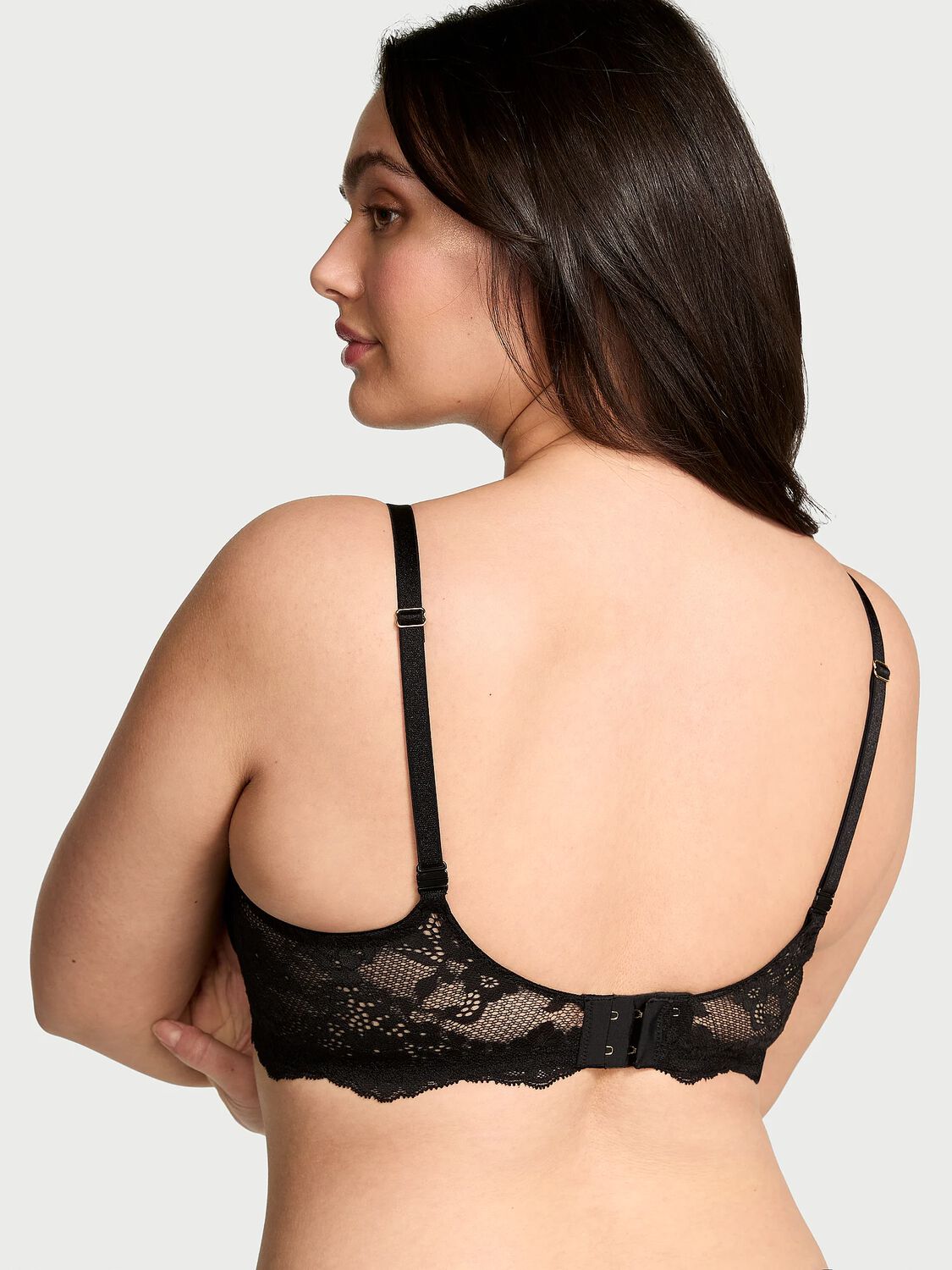 vs Dream Angels Wicked Unlined Lace Balconette Bra Black 2 of 3 