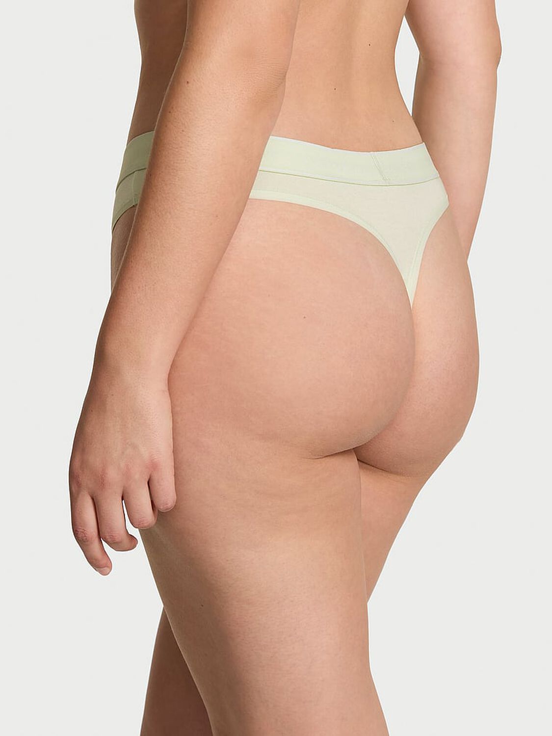 vs Cotton Logo Cotton Thong Panty Mint Crush 1 of 2 