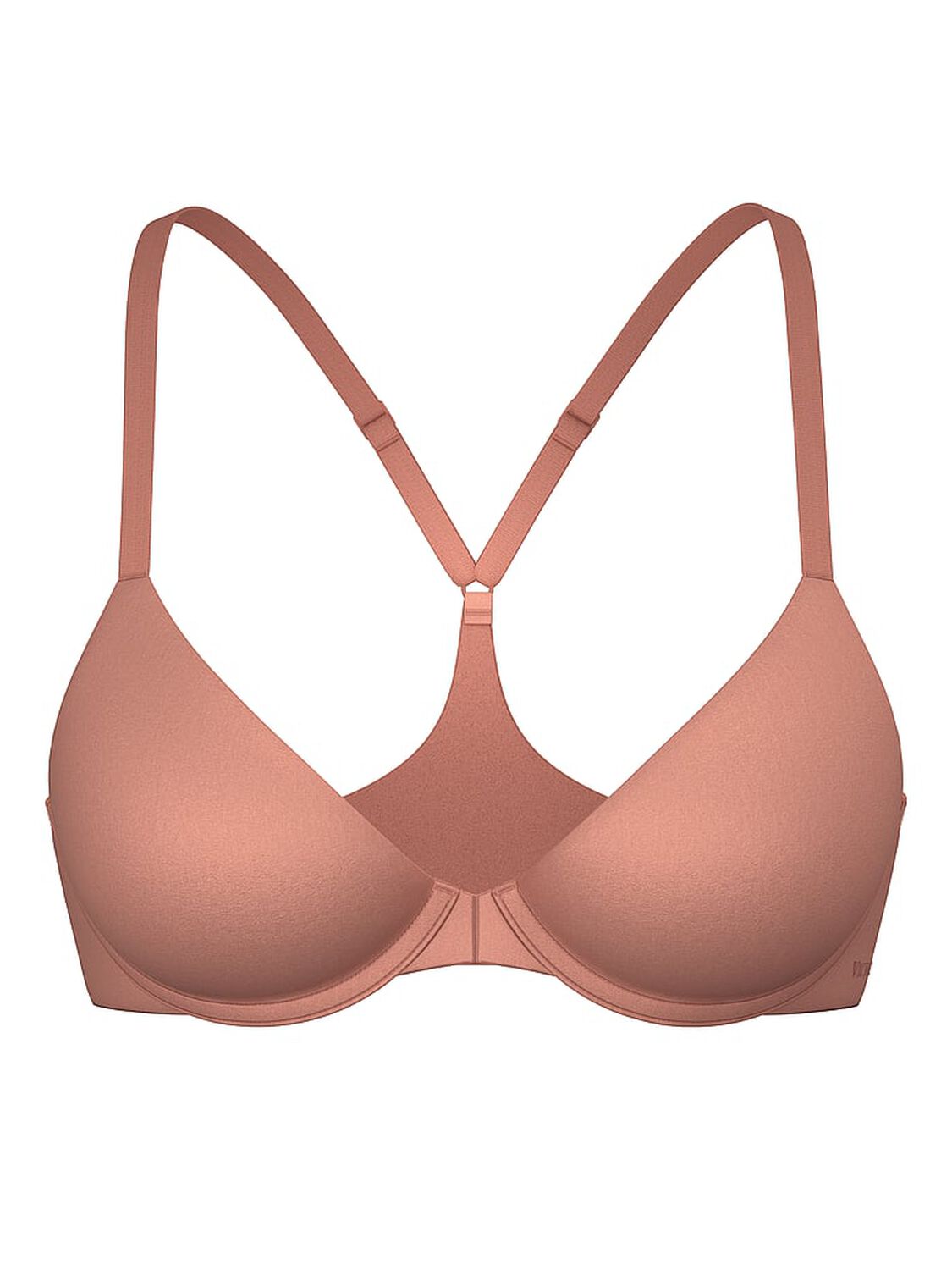 vs Body By Victoria Secret Front-Close Ultra Lightly Lined Racerback Demi Bra Desert Blush 3 of 3 