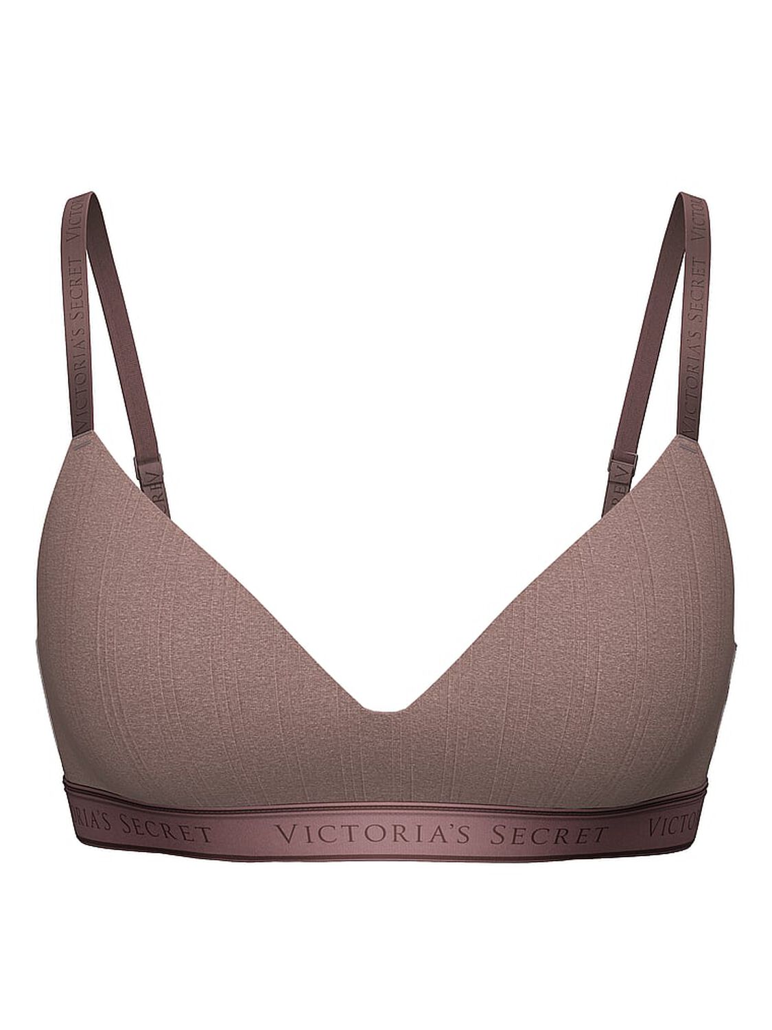 vs The T-Shirt Ultra-Fine Modal Lightly Lined Wireless Bra Heather Cocoa Blush 2 of 2 