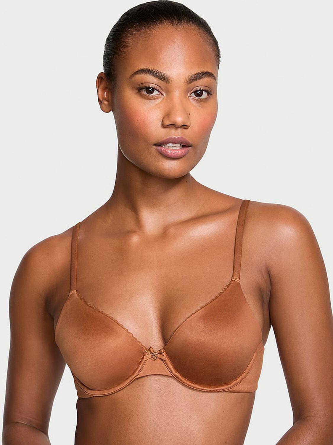 vs Body By Victoria Invisible Lift Unlined Smooth Demi Bra Caramel 1 of 4 