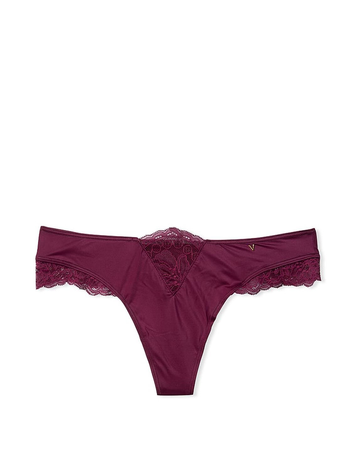 vs Very Sexy Micro Lace Inset Thong Panty White Glam Floral 3 of 4 