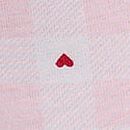 Cotton Lace-Waist Cheeky Panty, Pretty Blossom Gingham Hearts, swatch